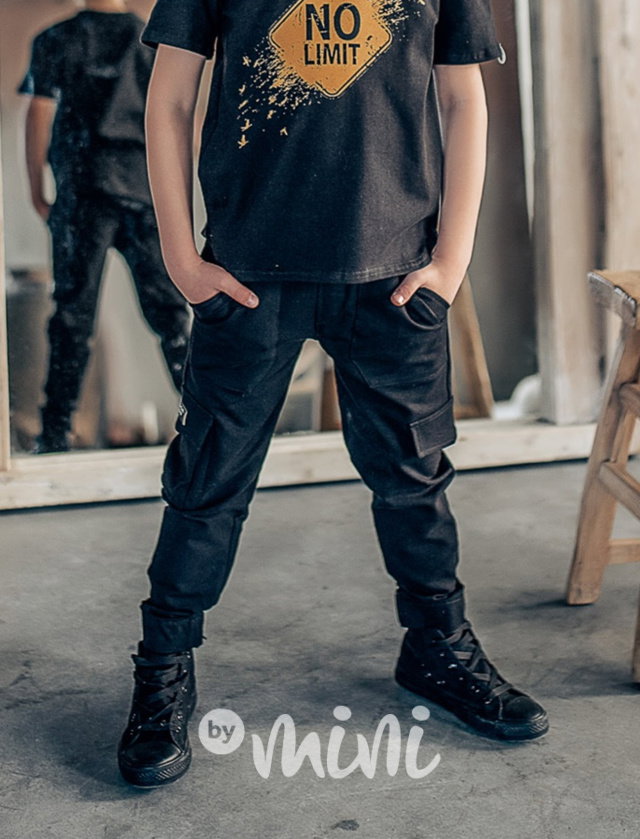 Voga boy kapsáčové kalhoty black