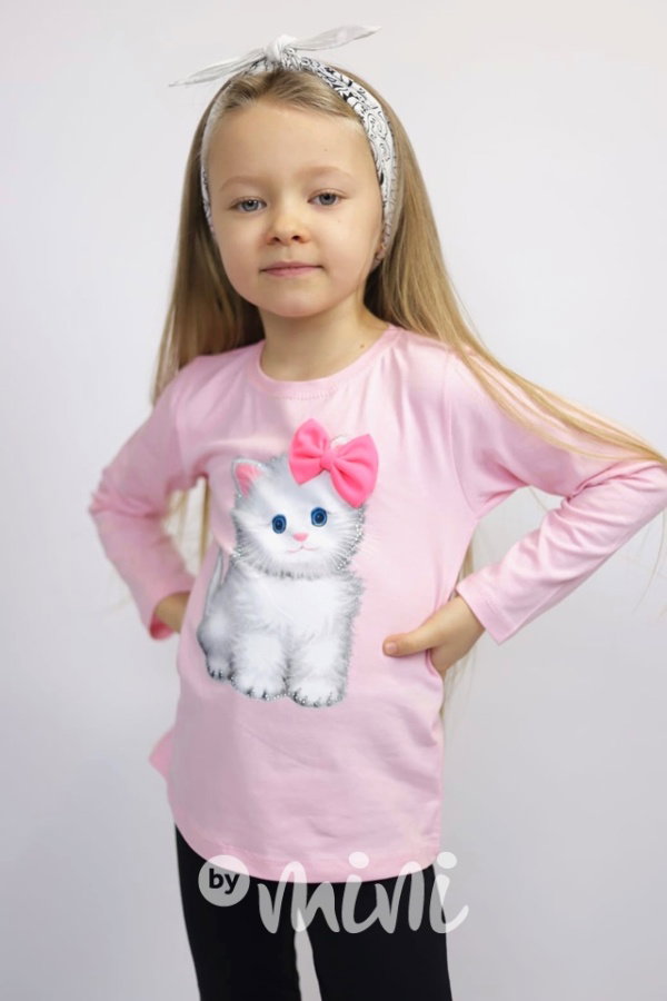 Triko little cat růžové