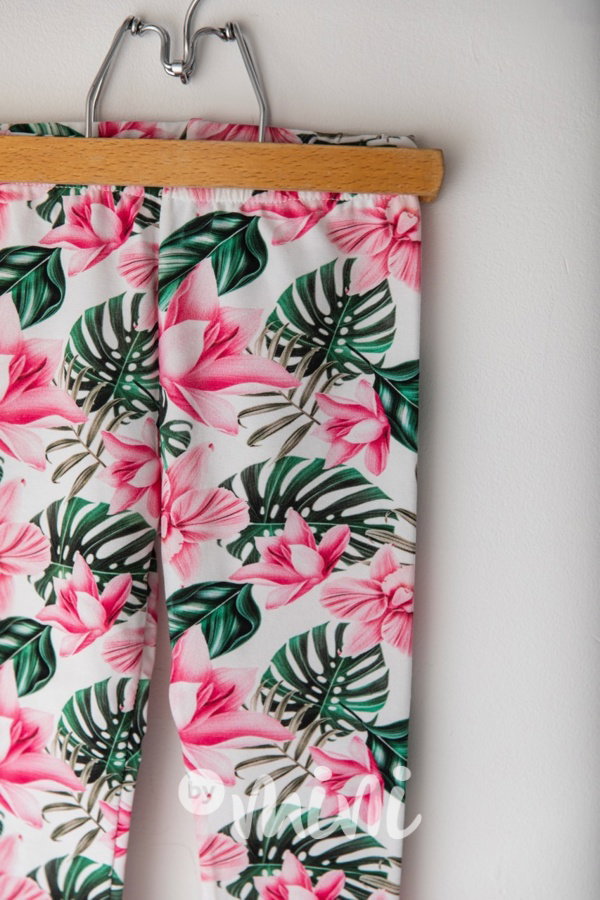 Pink jungle soft cotton legíny *Lily Grey*