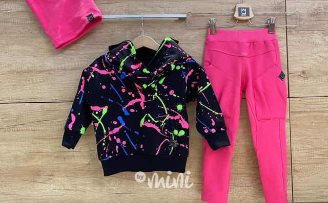 Designové kalhoty s kapsami - malinové