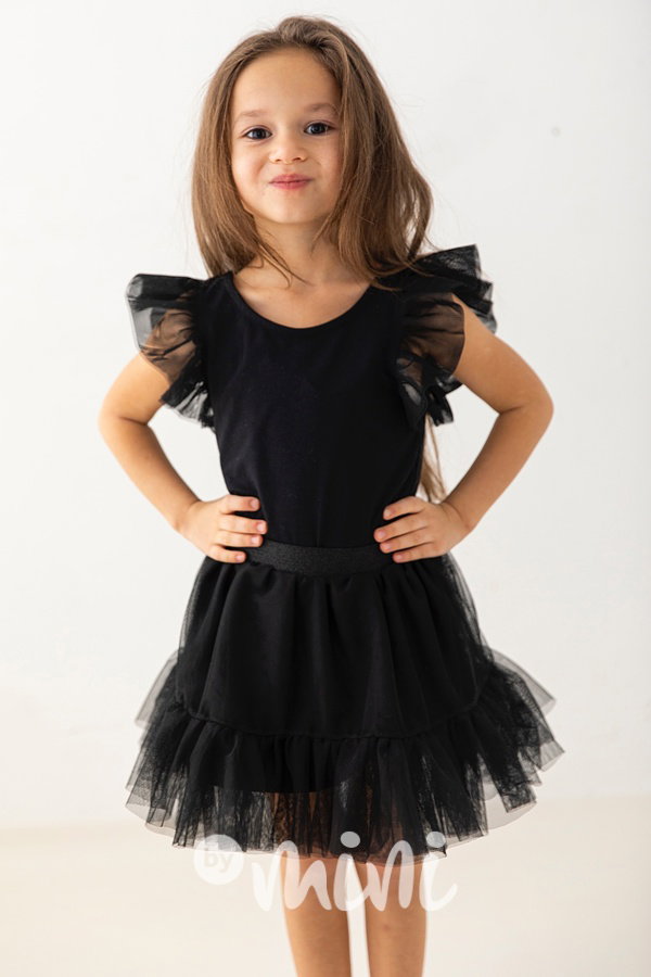 Black maxi tutu sukně Lily Grey