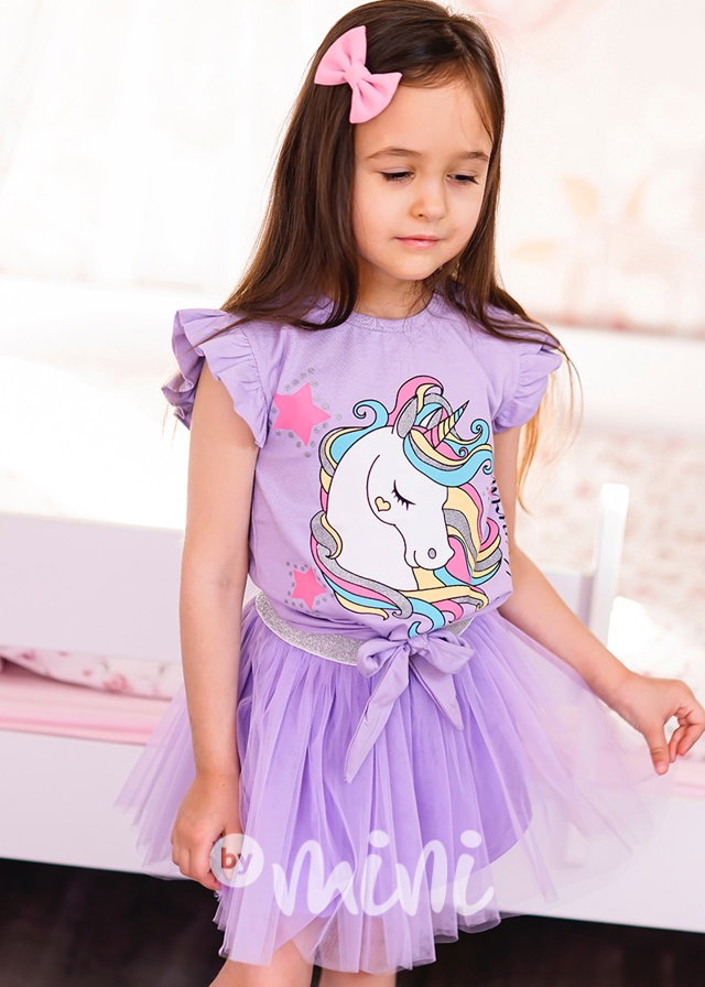 Unicorn blůzka + sukně lila