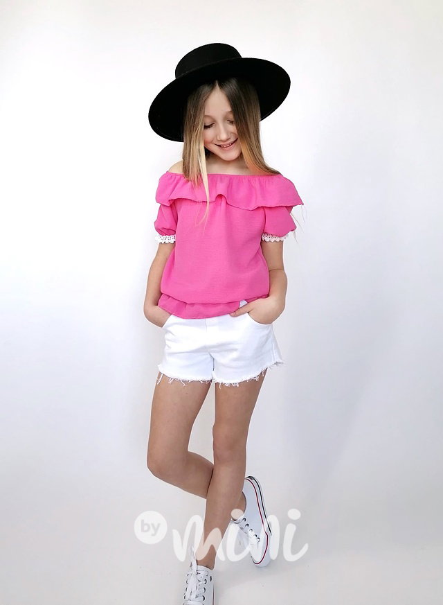 Hispánská letní blůzka pink