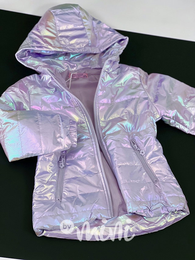 Metallic lila jarní bunda