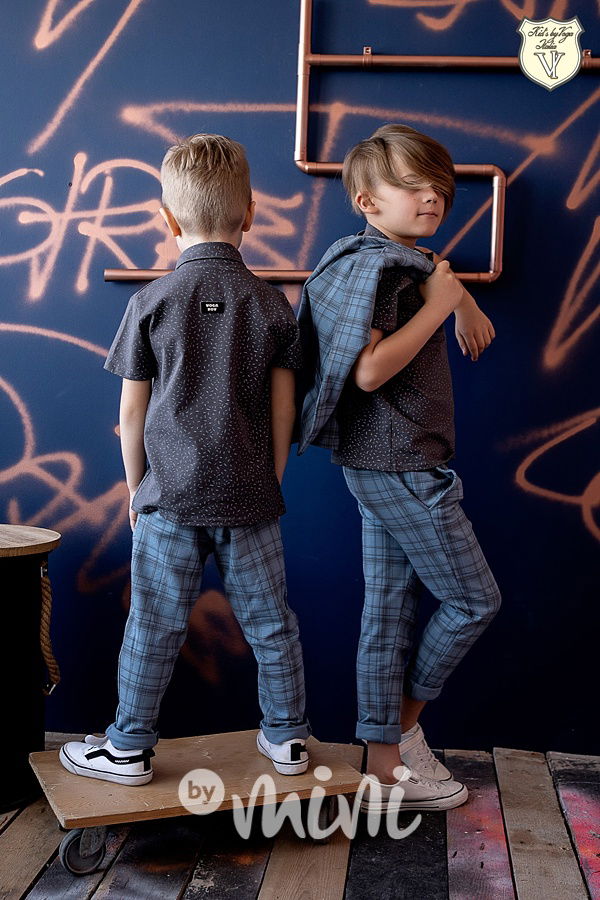 Voga boy blue karo kalhoty