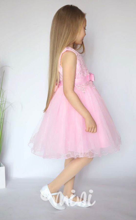 Slavnostní šaty s kamínky PINK dream