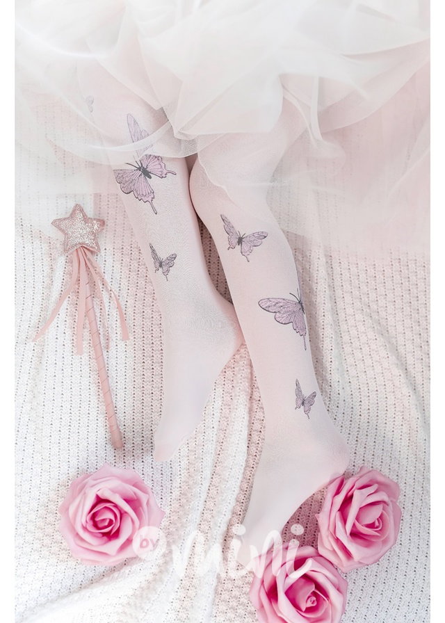 EXCLUSIVE micro silonky SILVER BUTTERFLY pink
