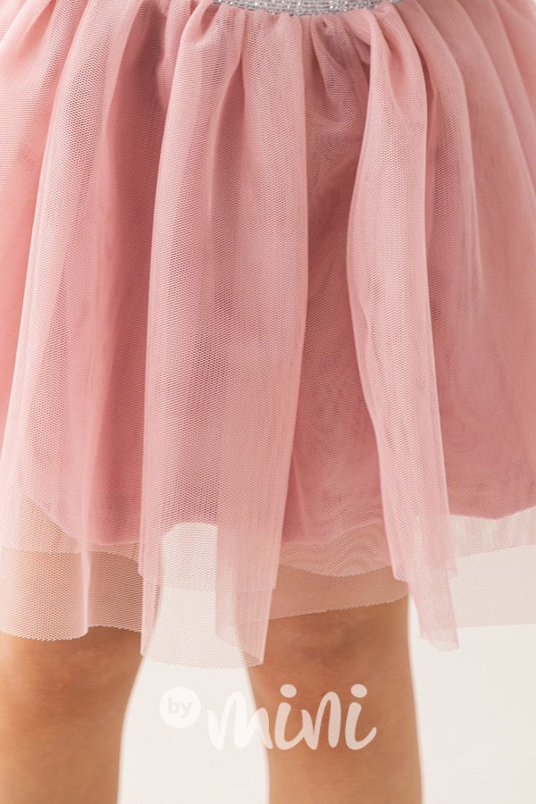 Pudder pink tylová tutu sukně Lily Grey