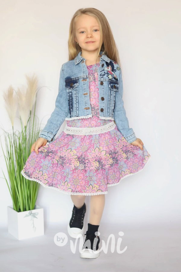 Boho šaty + jeans bunda