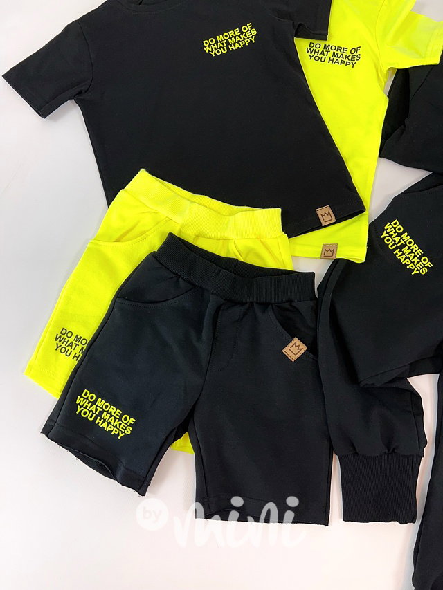 Label kraťasy black/neon