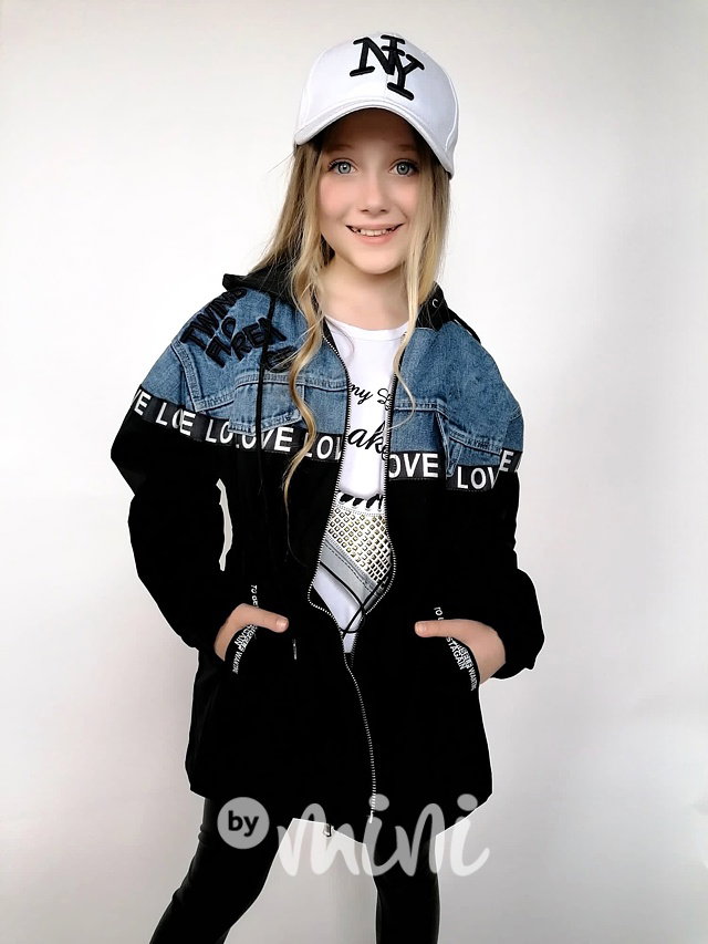 Jeans & Black fashion parka