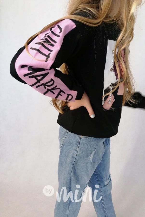 EUFORIA dívčí mikina černá