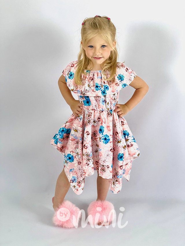 Daisy maxi točivé hispánské šaty pink