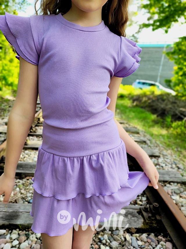 Blůzka + sukně lila