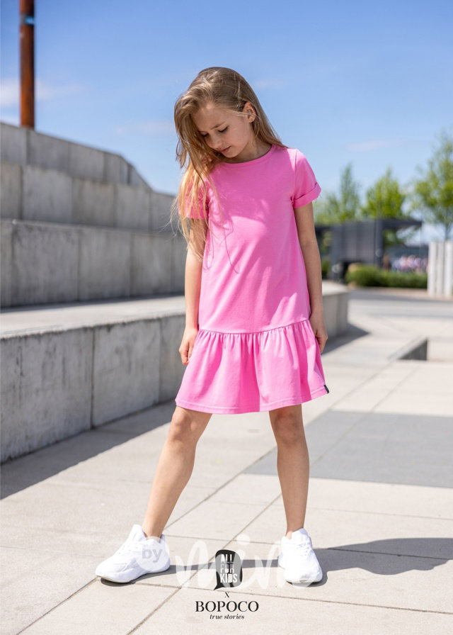 Letní šaty Mini me pink