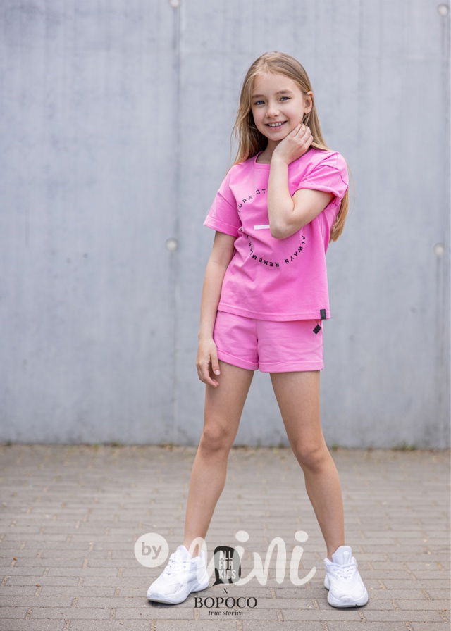 Mini me triko růžové