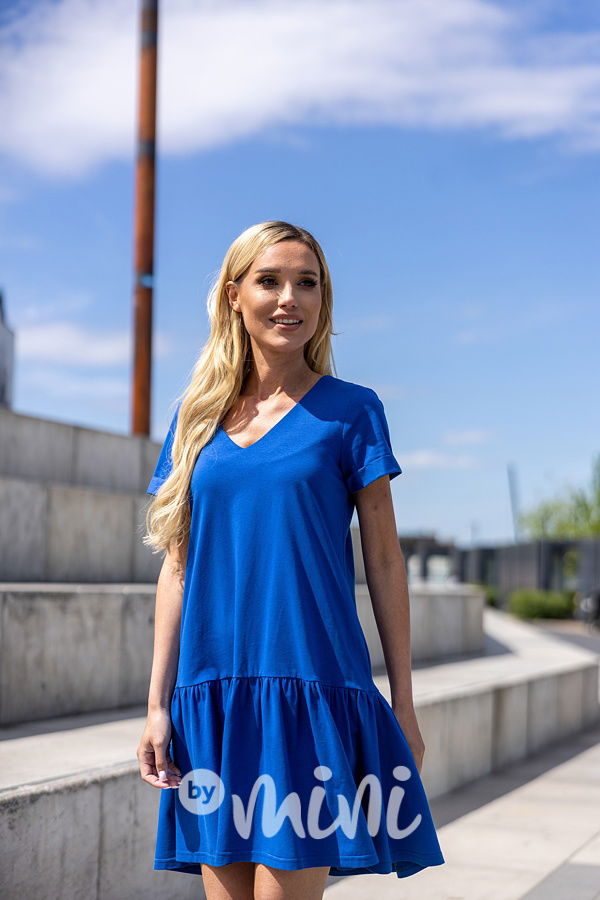Letní šaty Mini me royal blue