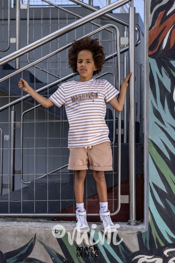 Pruhované triko white/beige *MashMnie*