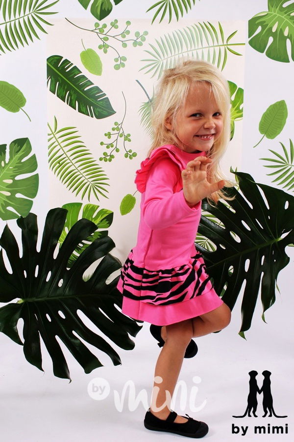 Pink zebra dress
