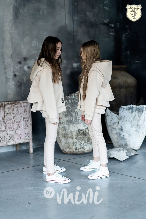 Voga eco leather legíny beige