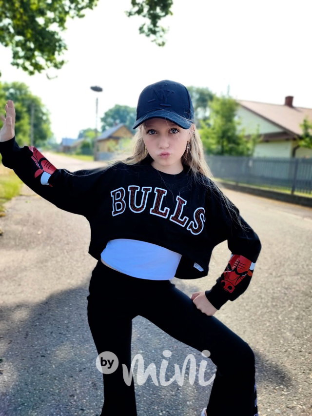 2v1 BULLS černá dívčí mikina + tílko