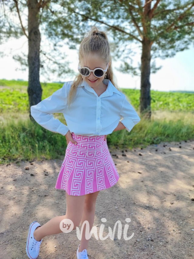 Palazzo stretch pletená sukně pink