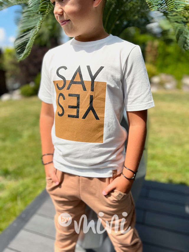 Say yes triko bílé
