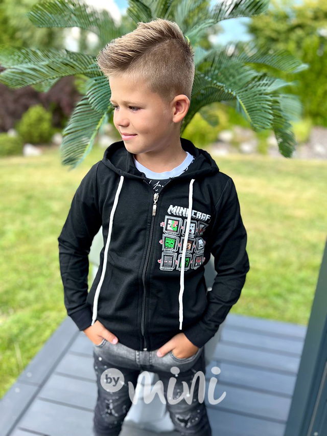 Minecraft mikina černá