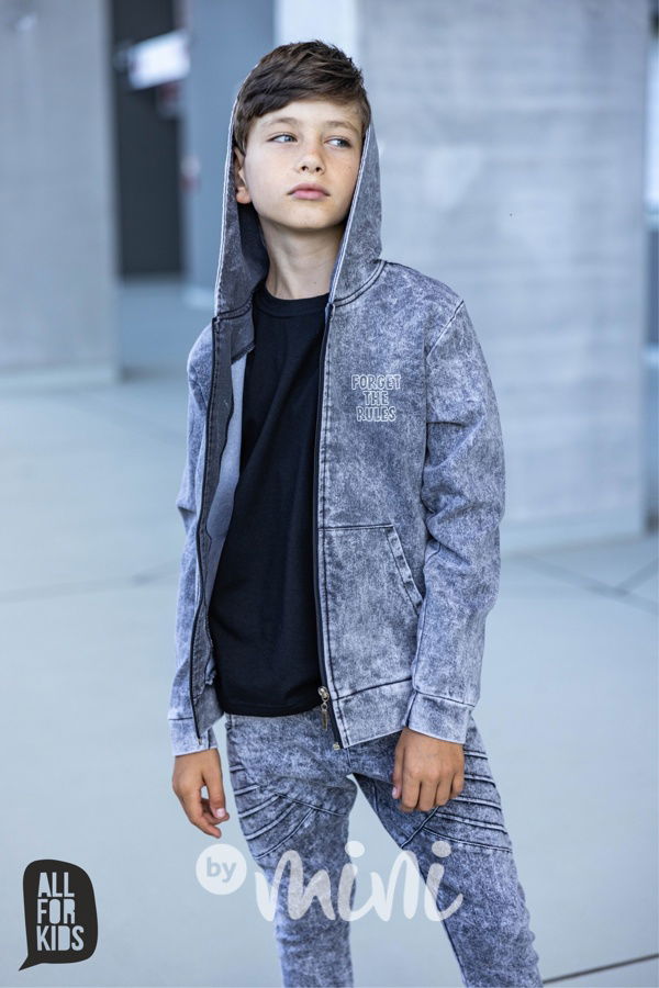 AFK biker black jeans kalhoty