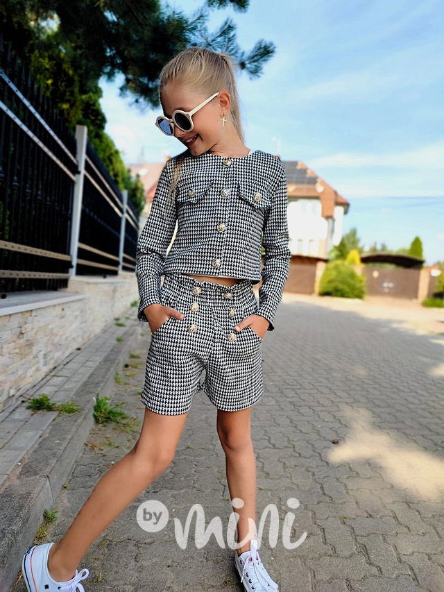 Pepitka šortkový komplet
