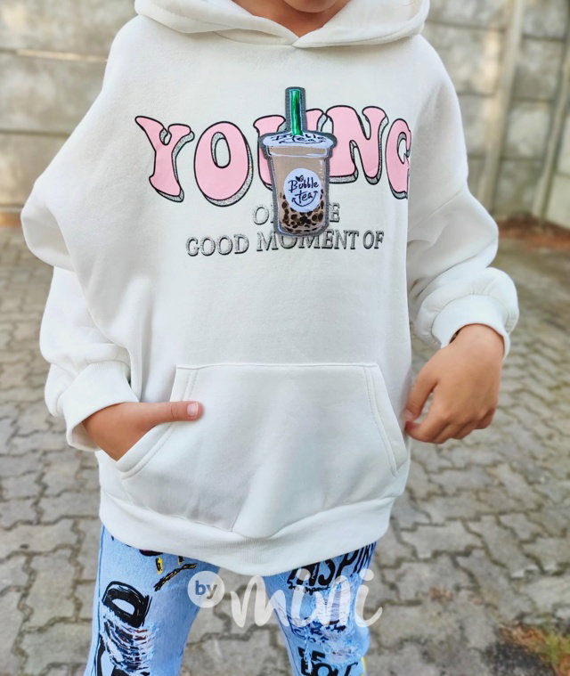 Flísová mikina YOUNG off white