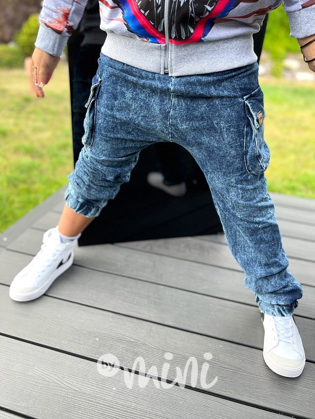 Acid wash denim cotton kapsáče