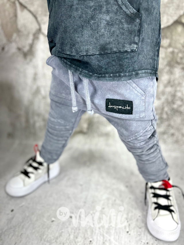 DESPACITO biker tepláky šedomodré