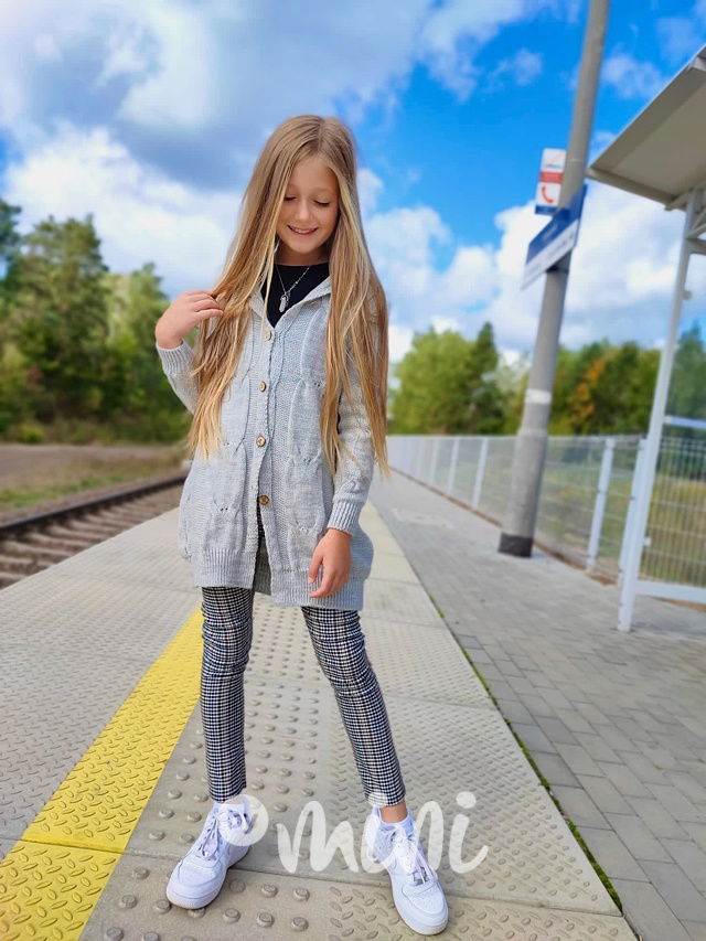 Dlouhý šedý kardigan