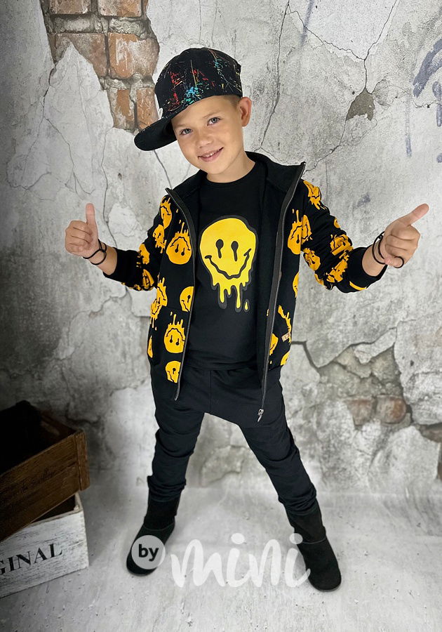 Černá bomber mikina SMILEY