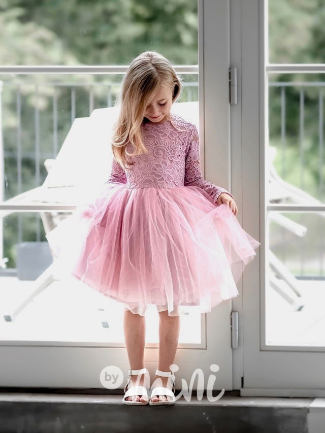 Světle růžové dětské šaty pro družičky