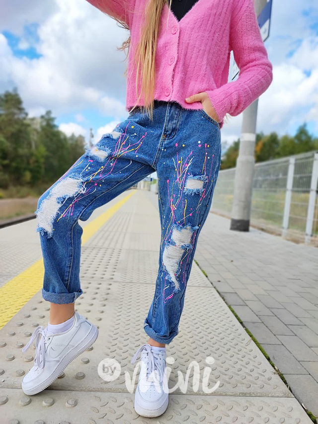 Splash boyfriend ripped jeansy blue
