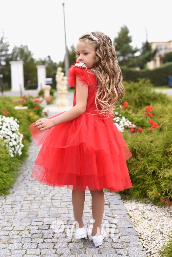 Luxusní šaty Roses červené