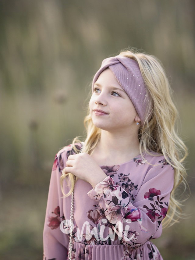 Pudrová čelenka s kamínky