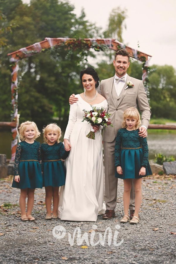 Luxury Smaragd dress - luxusní dívčí šaty