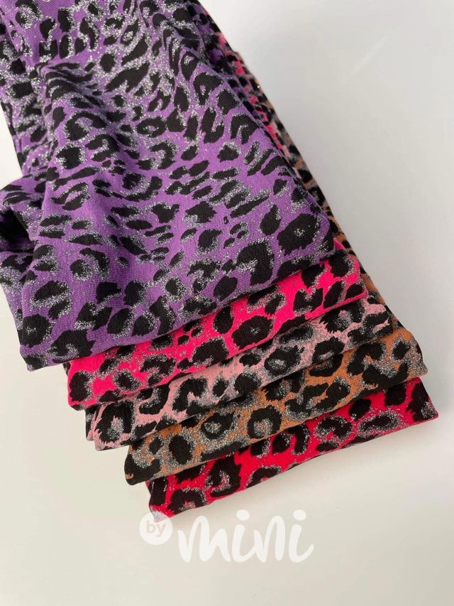 PREMIUM thermo legíny Lily Grey animal lila