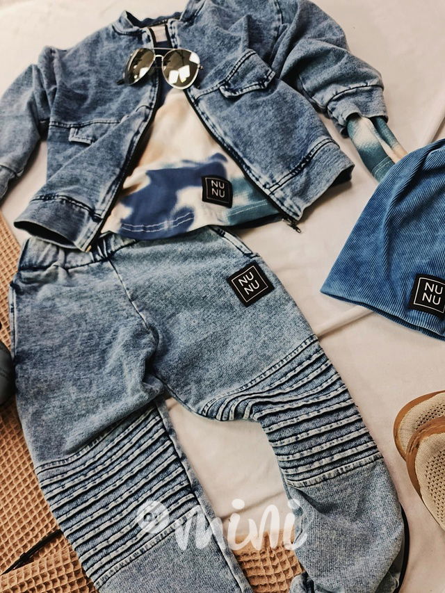 NUNU vintage blue biker tepláky