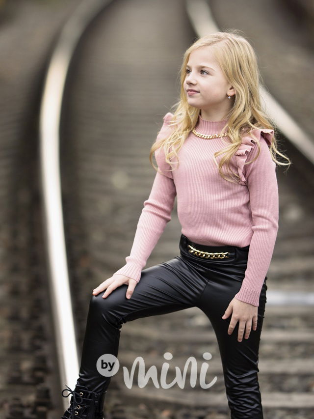 Premium svetr se zdobením pudr růžový