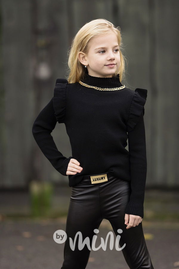 Premium svetr se zdobením černý