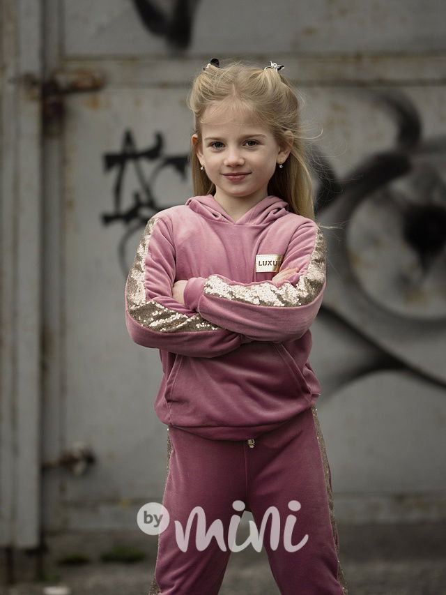 Velurová soft souprava LUXURY pink