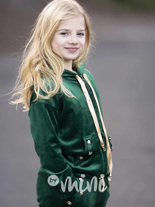 Velurová soft souprava smaragd