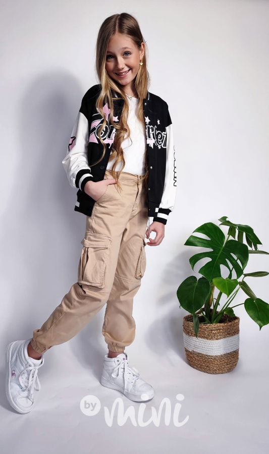 FORGET baseball bomber mikina black