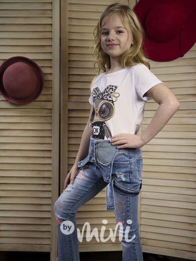 Jeans lacláče se zdobením