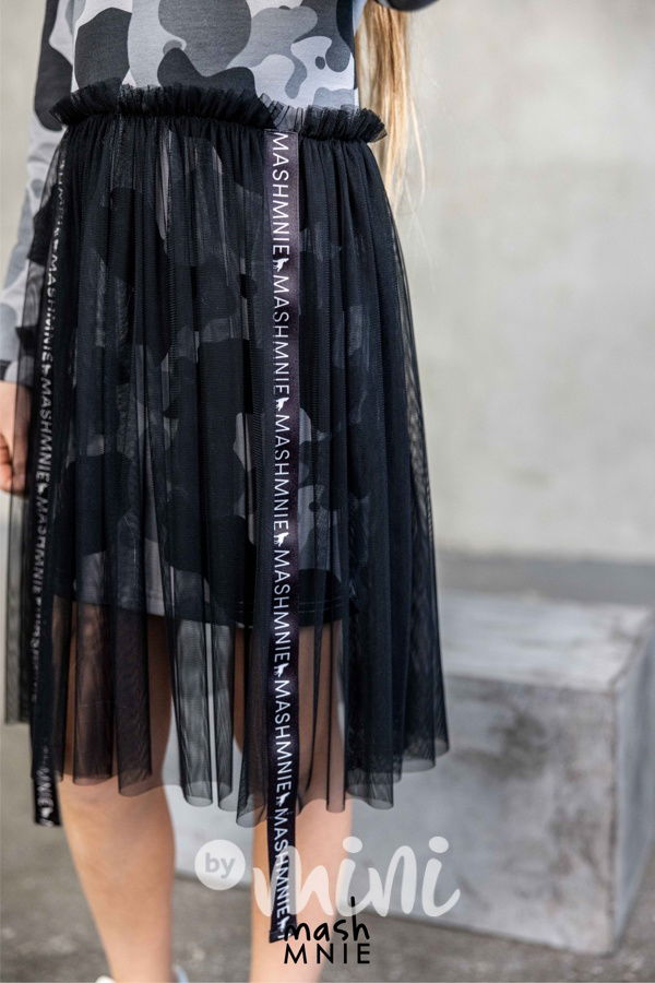 Mash Mnie midi šaty s tylem army