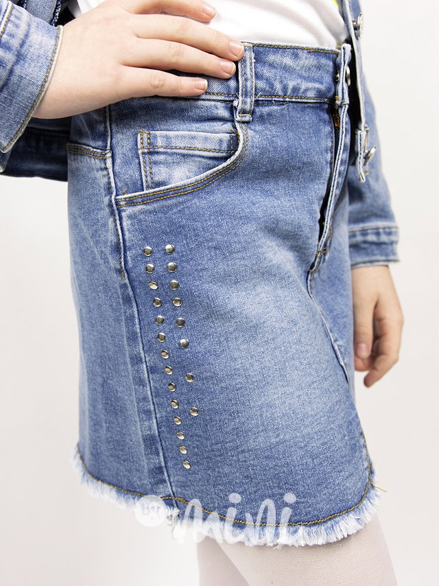 3-dílný jeans komplet LOVE white